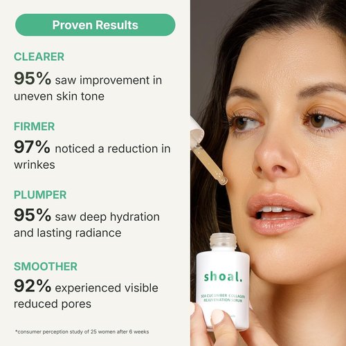 Shoal Sea Cucumber Collagen Serum - Firming & Hydrating Anti-Aging Serum with Peptides & Hyaluronic Acid (30ml)