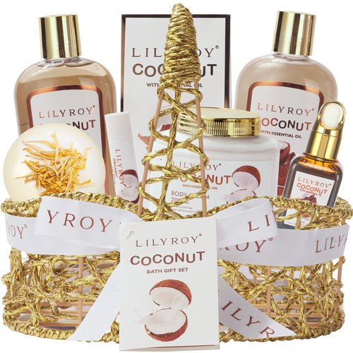 Mothers Day Gifts for Women - 8-Piece Luxury Bath & Body Gift Set for Women and Men Self Care Kit Spa Gift Baskets | Valentines Day Gifts, Birthday, Christmas Gift, All Occasion Present for Mom