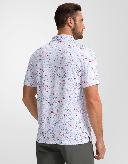 Obla Men's Golf Polo Shirt - Short Sleeve Dry Fit Performance | Moisture-Wicking Casual Print