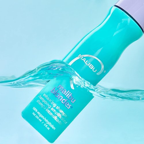 Malibu C Blondes Enhancing Shampoo - Sulfate-Free Purple Formula for Brighter Highlights - Moisturizing Hair Care