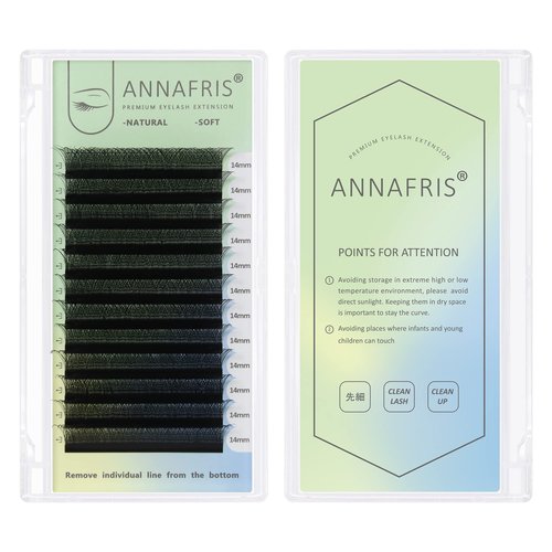 ANNAFRIS 3D Premade Fan W Shape Clover Eyelash Extensions 0.07 C Curl 8-12mm Mix Self Fanning Lashes Extension Makeup Supplies Professional Use (0.07 C, 8-12mm Mix)