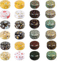 Rarapop 24 Pack Reusable Mini Round Tinplate Candle Tin Jars with Lids, 20ml Small Flower Travel Tin Cans Refillable Empty Container Bottle for Lip Balm, Salve, Eye Shadow, Powder