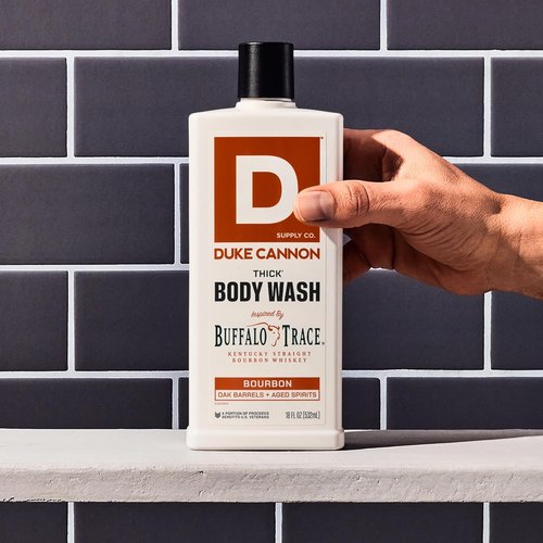Duke Cannon Supply Co. Thick Body Wash - 3X Thicker, Mineral-Enriched Cleansing Gel - Big American Bourbon (18 oz)