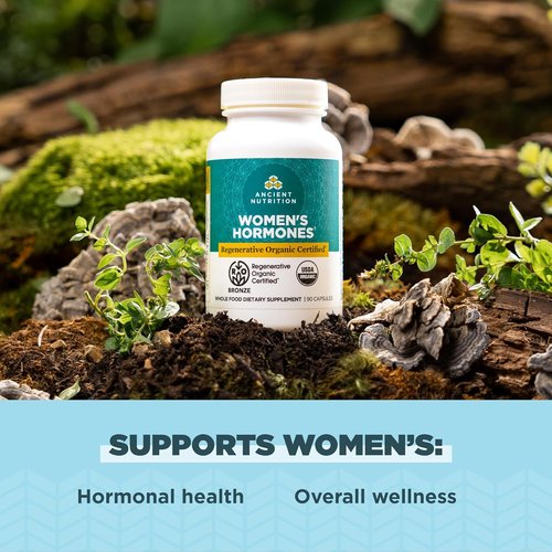 Ancient Nutrition Women's Hormones Capsules - Supports Hormone Health & Digestion | 90 Count, Gluten-Free