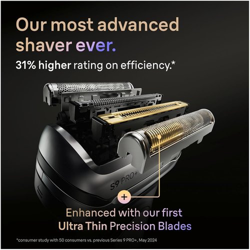 Braun Electric Razor - Series 9 PRO+ Foil Shaver with Precision Trimmer & Charging Stand | 9617s