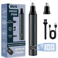 BUV Nose Hair Trimmer with LED Display- 2025 Professional Painless Ear Hair Trimmers for Men and Women, USB Rechargeable Nose Hair Trimmer Clipper, Black