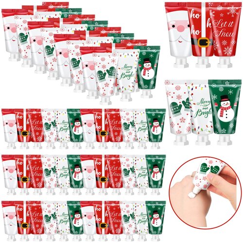 72 Pieces Secret Santa Gift Set: Mini Christmas Hand Cream Travel Size Lotion Bulk Holiday Stocking Stuffers Appreciation Gifts for Women Employee Coworker Staff 30ml 6 Natural Plant Fragrance