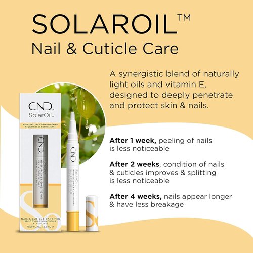 CND SolarOil Cuticle Oil Pen - Keratin Nail Treatment for Healthy Nails | Travel-Sized Convenience