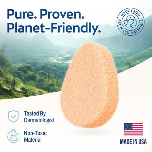 HartFelt [10 Pack] Gentle Exfoliating Facial Sponge for Face - Daily Cleansing Scrubber - Buf Dirt Away with Puf styled Reusable Face Pads for Removing Makeup, Dirt, and Dead Skin