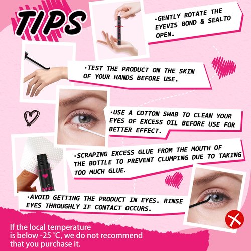 Lash Bond and Seal Cluster Lash Glue & Seal Waterproof Bond and Seal Cluster Lash Glue for DIY Eyelash Extensions Waterproof Strong Hold (5ml+5ml, Black Bond & Clear Seal)