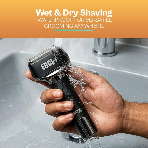 Edge+ PRO Precision Smooth Foil Shaver - Waterproof Titanium Electric Shaver for Men with Pop-Up Trimmer & LED Display