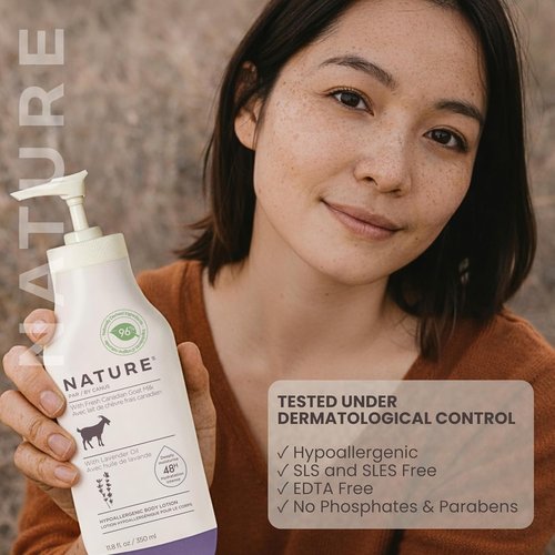 Nature by Canus Creamy Body Lotion - Shea Butter & Fresh Canadian Goat Milk | 11.8 Oz Hydrating Formula