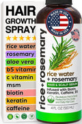 Fermented Rice Water Hair Growth Spray by NEW | Boost Thinning Hair with Rosemary, Biotin & Caffeine - All Hair Types