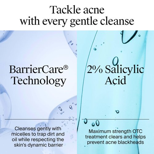 Neutrogena Oil-Free Acne Face Wash, Fragrance Free, Sensitive Skin Facial Cleanser with 2% Salicylic Acid Acne Treatment for Face, 9.1 Fl Oz