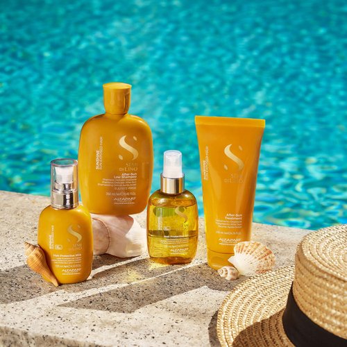 ALFAPARF MILANO Semi di Lino Sunshine Protective Hair Milk - Leave-in Treatment with UV filter - Moisturizing Treatment for Sun Exposed Hair - Hair Detangler - For Soft, Shiny, Lightweight Hair