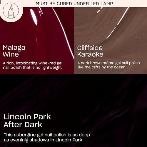 OPI GelColor Dark Shades Gel Nail Polish Trio - Lincoln Park After Dark, Malaga Wine, Cliffside Karaoke Crème