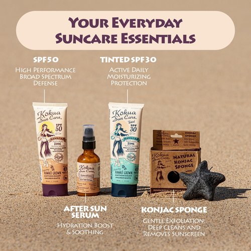 Kokua Sun Care Hawaiian Reef Safe SPF 30 | Zinc Oxide | Tinted Mineral for Face & Body | Sun Protection | Water Resistant | Chemical Free | Natural Ingredients