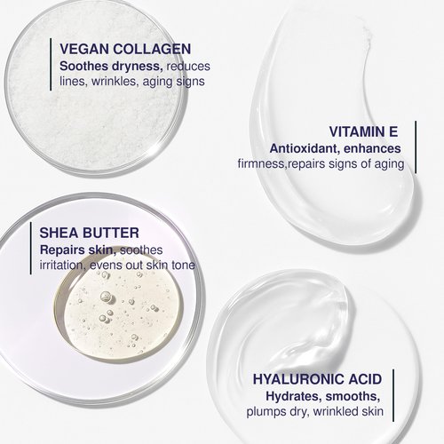 Clear Visage Collagen & Vitamin E Face Moisturizer - Dermatologist Tested, Anti Aging, Korean Skin Care - Hydrates, Strengthens Moisture Barrier, Smooth Makeup - Vegan, Clean Beauty - 1.69 Fl Oz