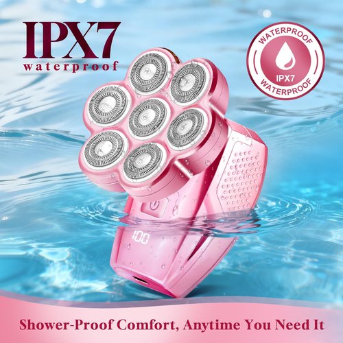 Electric Razors for Women Legs: 120 min Long Time Use Rechargeable Electric Shaver for Women - Waterproof Wet & Dry Hair Remover - Trimmer for Lady Face Public