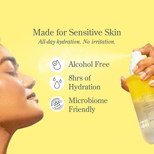 Beekman 1802 Milk Shake Facial Toner - Fragrance-Free & Non-Comedogenic | 2 oz + 8 oz Bottles - Soothes Redness