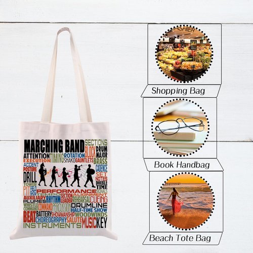 CMNIM Marching Band Gifts Makeup Bag Band Mom Gifts Band Instructor Gift for Music Teacher Musician Performance Gift (Marching Band TB)