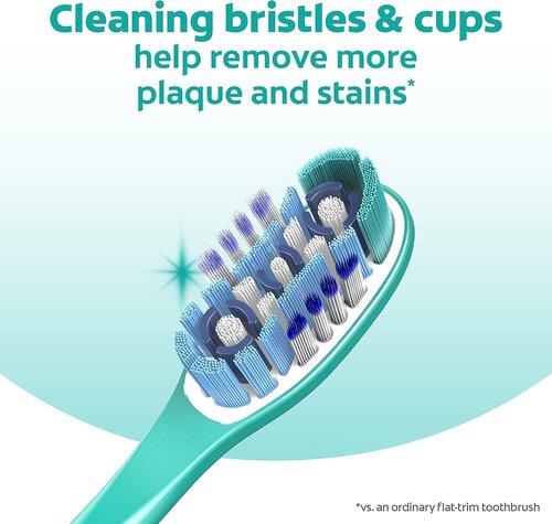 Colgate 360 Deep Clean Soft Toothbrush - 4-in-1 Bacterial Removal with Floss Tip Bristles | 4 Count