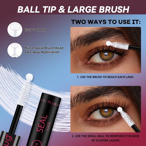 Mayhug Lash Bond and Seal Remover Set 72H+ Waterproof Lash Clusters Glue 3 In 1 Strong Hold DIY Eyelash Adhesive Kit, Qucik Removal Eyelash Remover for DIY Use (2Pcs Set)