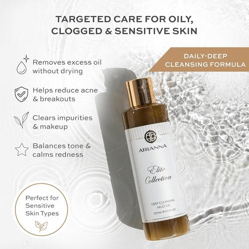 Regine Switzerland Deep Cleansing Mud Gel - Natural Facial Cleanser for Oily Skin