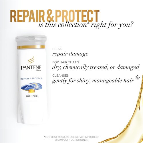 Pantene Pro-V Repair & Protect Shampoo - Nourishing Formula for Healthy Hair | 25.4 Fl Oz