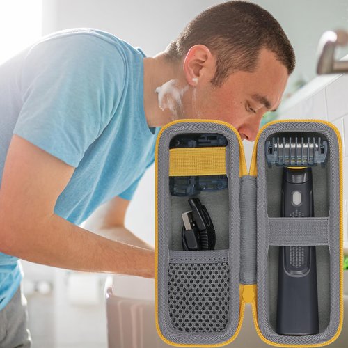 Aenllosi Hard Case Compatible with Microtouch Solo Titanium, Microtouch Beard & Body Razor Organizer (Case Only)