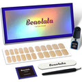 Beaolata Nail Polish Strips, 44PCS Salon Quality Wraps with Top Coat, Long Lasting Gel Nail Stickers for Women Easy Apply& Remove (Eating Gingersnap Yellow)
