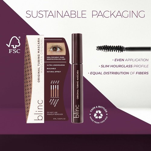Blinc Original Tubing Mascara - Lengthening & Defining Formula, Smudge-Proof, Vegan, Sensitive Eyes Safe