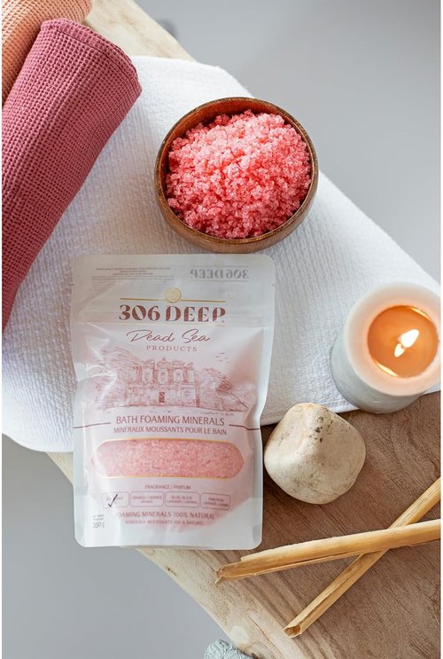 Red Dead Sea Coarse Bath Salts - Relaxing Foaming Minerals with Rose Essential Oils | 306 oz