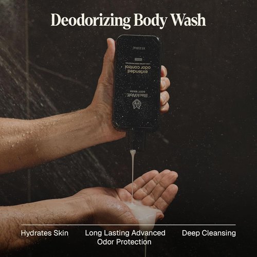 Black Wolf Deodorizing Body Wash for Men - Long-Lasting Hydrating Shower Gel | Clean Agave Scent