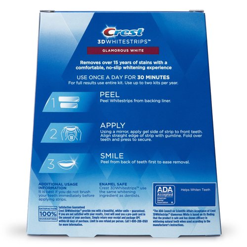 Crest 3D Whitestrips, 1 Week Smile Transformation, Whitestrips 3D White, Teeth Whitening Strip Kit, 14 Treatments (Each with 1 Upper/1 Lower), 28 Strips