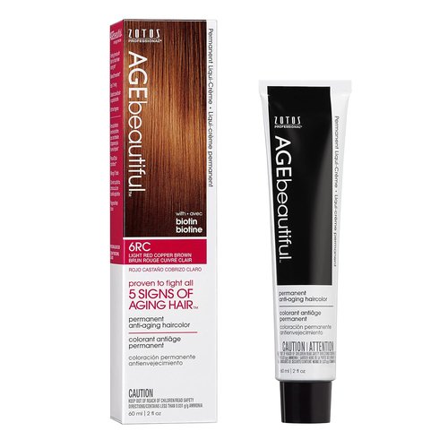 AGE Beautiful Permanent Hair Color Dye Set - 100% Gray Coverage with Biotin for Thicker, Healthier Hair | 20 Volume Developer