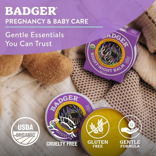Badger Night Night Balm - Soothing Sleep Aid in 2 oz Tin for Restful Nights