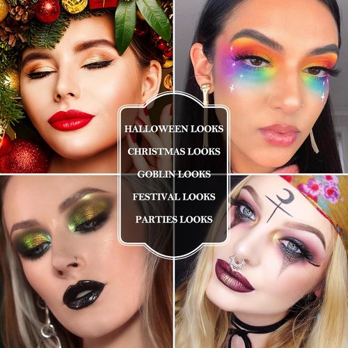 Boobeen 15-Color Eyeshadow Palette - Highly Pigmented Matte & Shimmer for Stunning Holiday Looks | Green