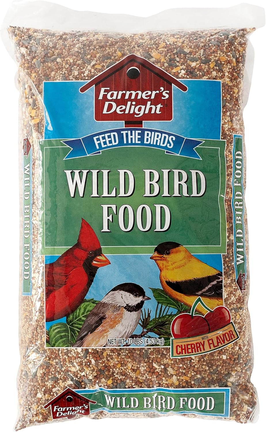 Wagner's 53002 Wild Bird Food - Farmer's Delight with Cherry Flavor | 10-Pound Bag