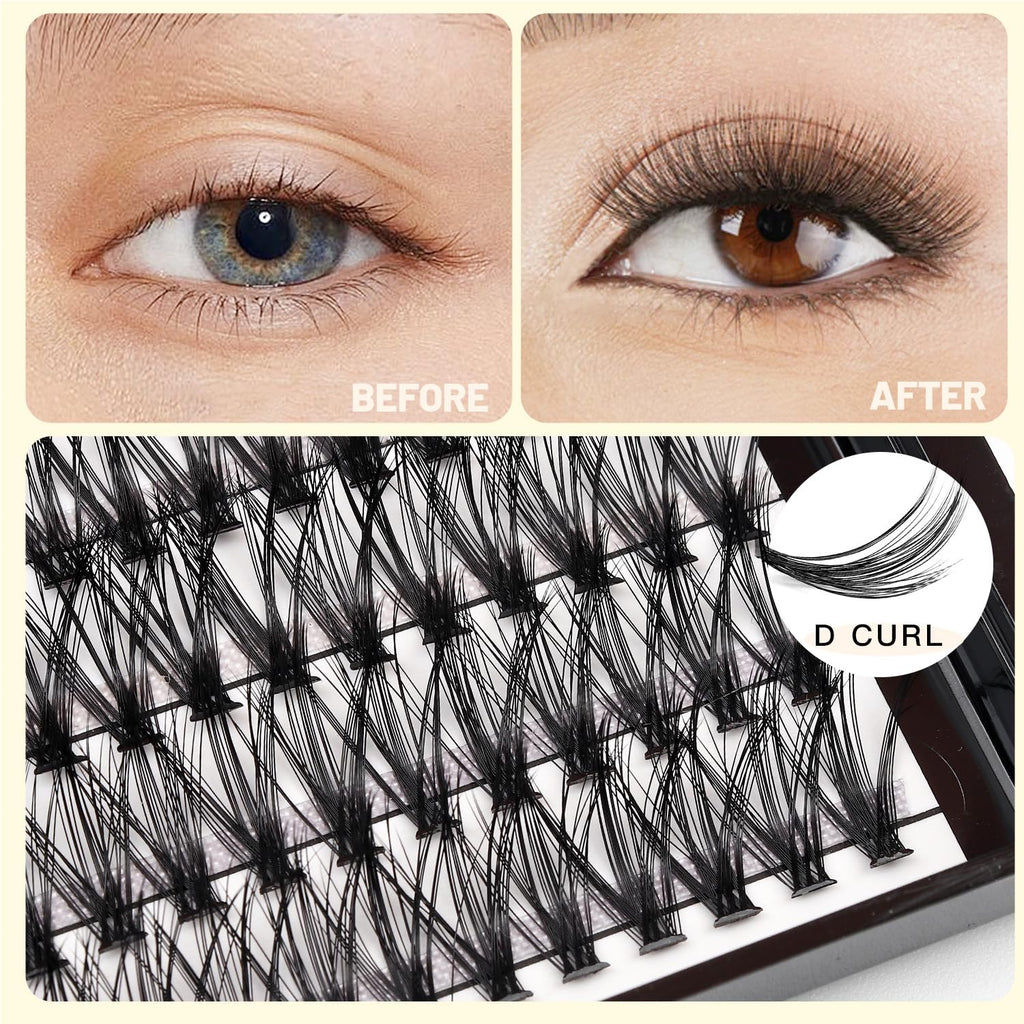 →VAYATOR Large Tray 220 Cluster/Box Eyelashes 0.07 Thickness Eyelashes Individual Eyelash False Eyelashes Extension Eyelash 10D/20D/40D/50D Eyelash (20RR-8-10-12-14mm Mixed）
