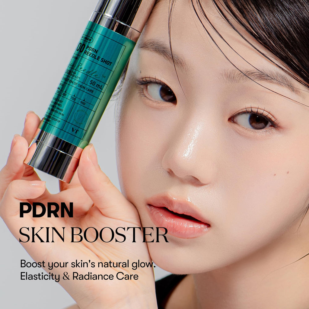 VT COSMETICS PDRN Reedle Shot 100 Serum with Vegan PDRN, Centella Asiatica & Spicule Microneedling Formula, Korean Skin Booster, 1.69 fl oz(50ml)