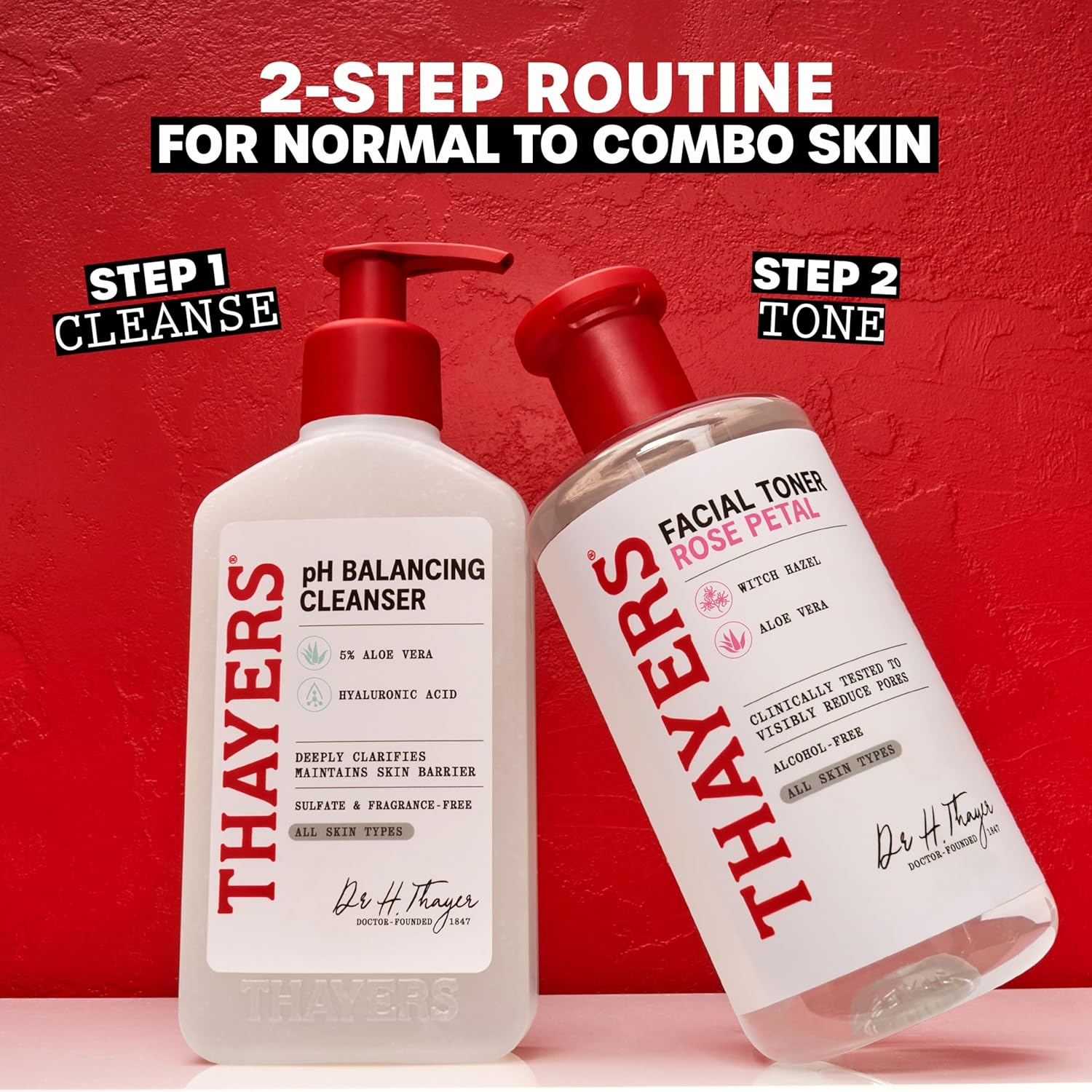 Thayers Alcohol-Free Rose Petal Witch Hazel Facial Toner - Soothing & Hydrating for Glowing Skin | 3oz