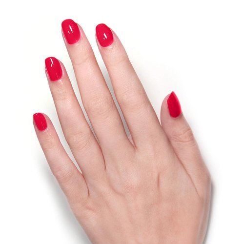 LONDONTOWN UV/LED Gel Nail Polish - Long-Lasting, Chip-Resistant High Shine - Glossy Shimmery Red Orange, 12ml