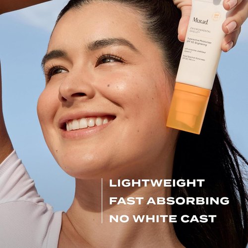 Murad Superactive Brightening Moisturizer SPF 50 - Hydrating Vitamin C Facial Sunscreen with Lipid-Boosting Technology