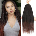BAOTA Senegalese Twist Crochet Hair for Women Ombre Brown 12 Inch 8 Packs Short Crochet Hair for Black Women Pre Looped Small Braids Micro Twist Crochet Hair with Natural Ends T30