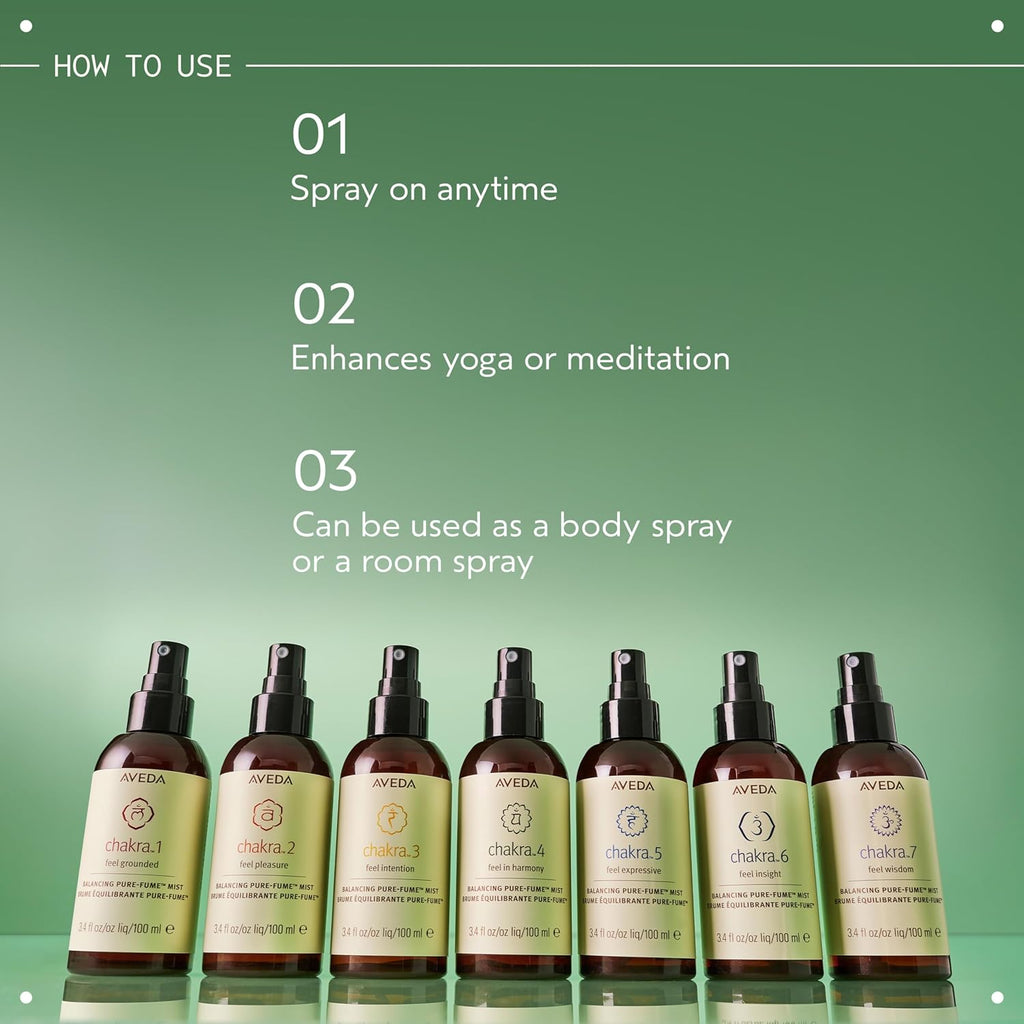 Aveda Chakra 3 Balancing Pure-Fume Mist - Body & Room Spray for Power Chakra Balance | 3.4 Fl Oz