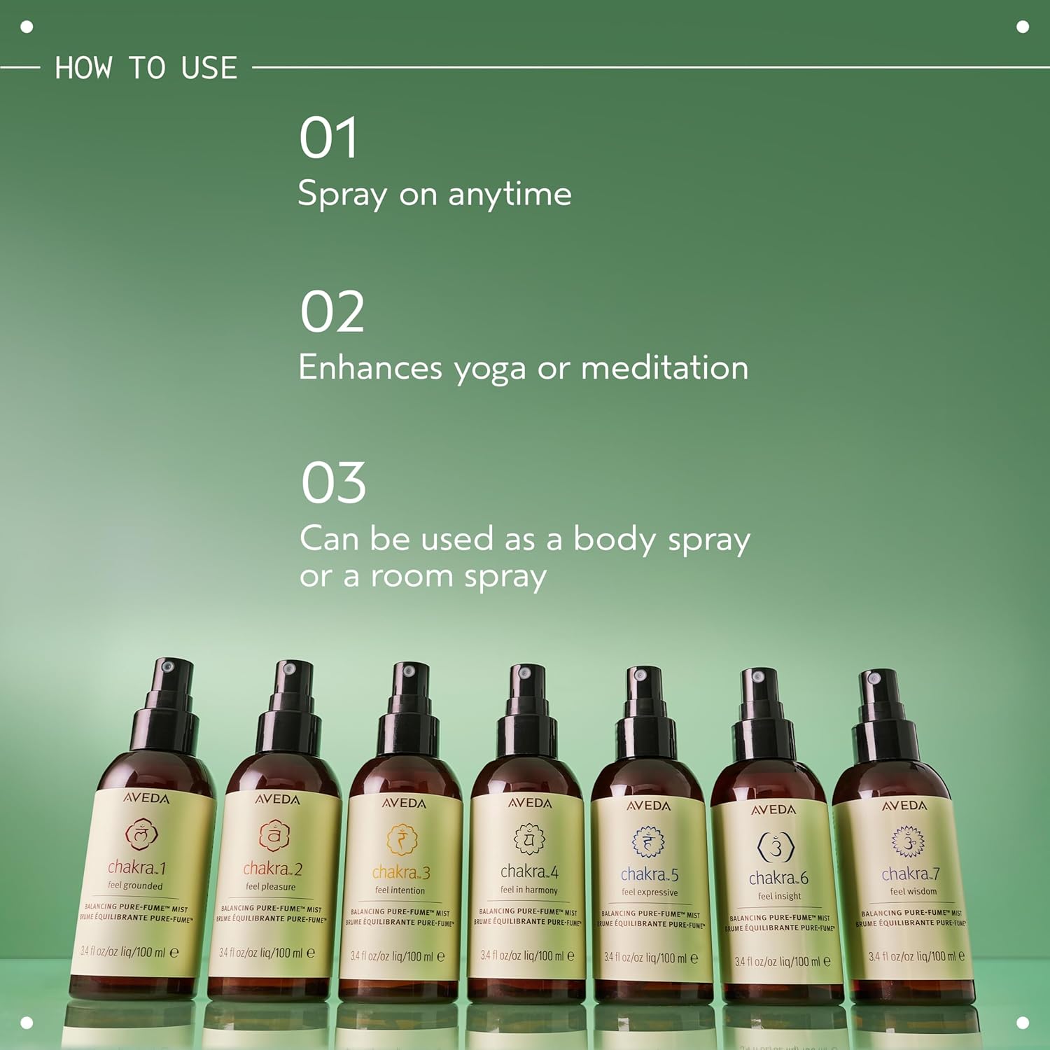Aveda Chakra 3 Balancing Pure-Fume Mist - Body & Room Spray for Power Chakra Balance | 3.4 Fl Oz