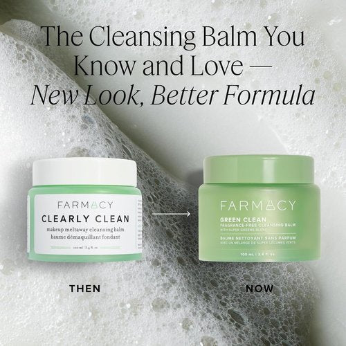 Farmacy Green Clean Makeup Remover Balm - Waterproof Cleansing Oil for Sensitive Skin | Hydrates & Softens (200ml)