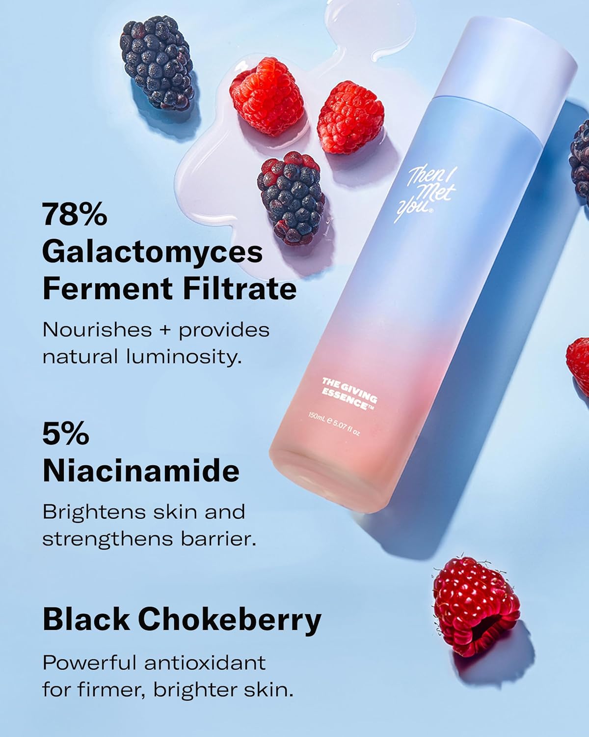 Then I Met You The Giving Essence - Vegan Korean Skincare with 5% Niacinamide & Red Algae | 5.07oz