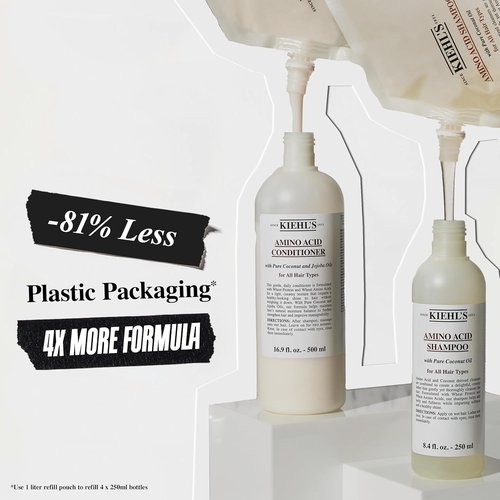 Kiehl's Amino Acid Shampoo - Strengthens Hair with Coconut Oil & Amino Acids | Paraben-Free, All Hair Types